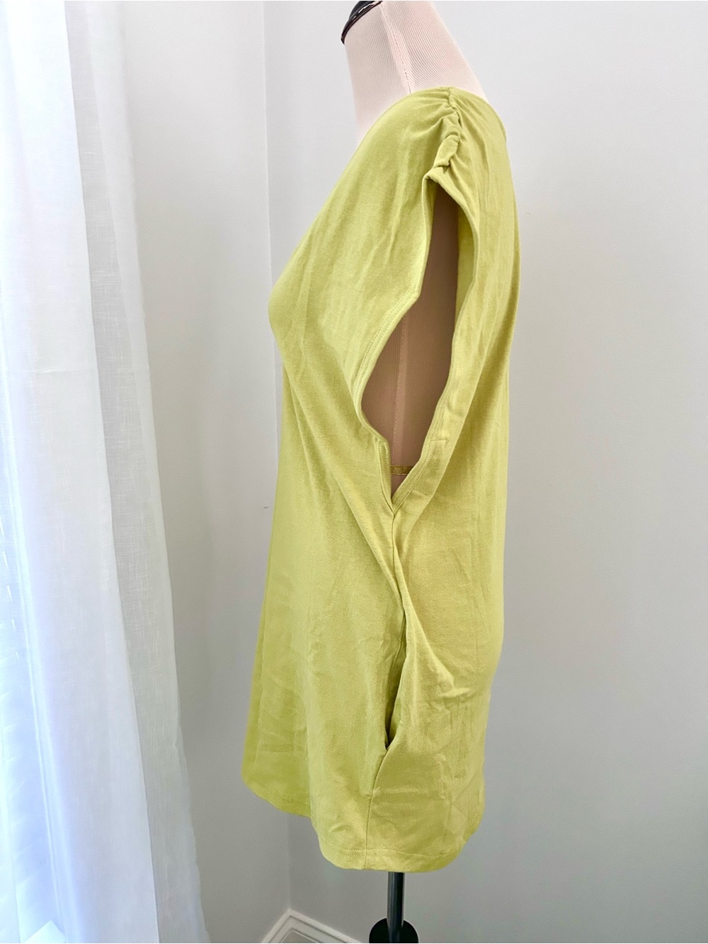 ☀️(A459) NEW Free People Free-est Alex Cotton Jersey Mini Dress. Green. Large - Picture 5 of 13